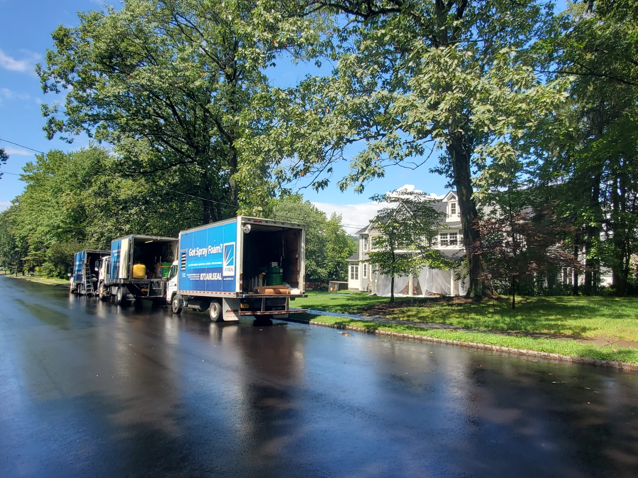 AirSeal trucks on the job